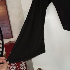 Black flare sleeved top